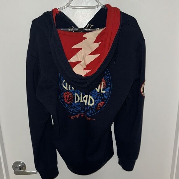 GRATEFUL DEAD blue vintage zip hoodie 50th anniv show Fare Thee Well medium - Picture 4 of 11